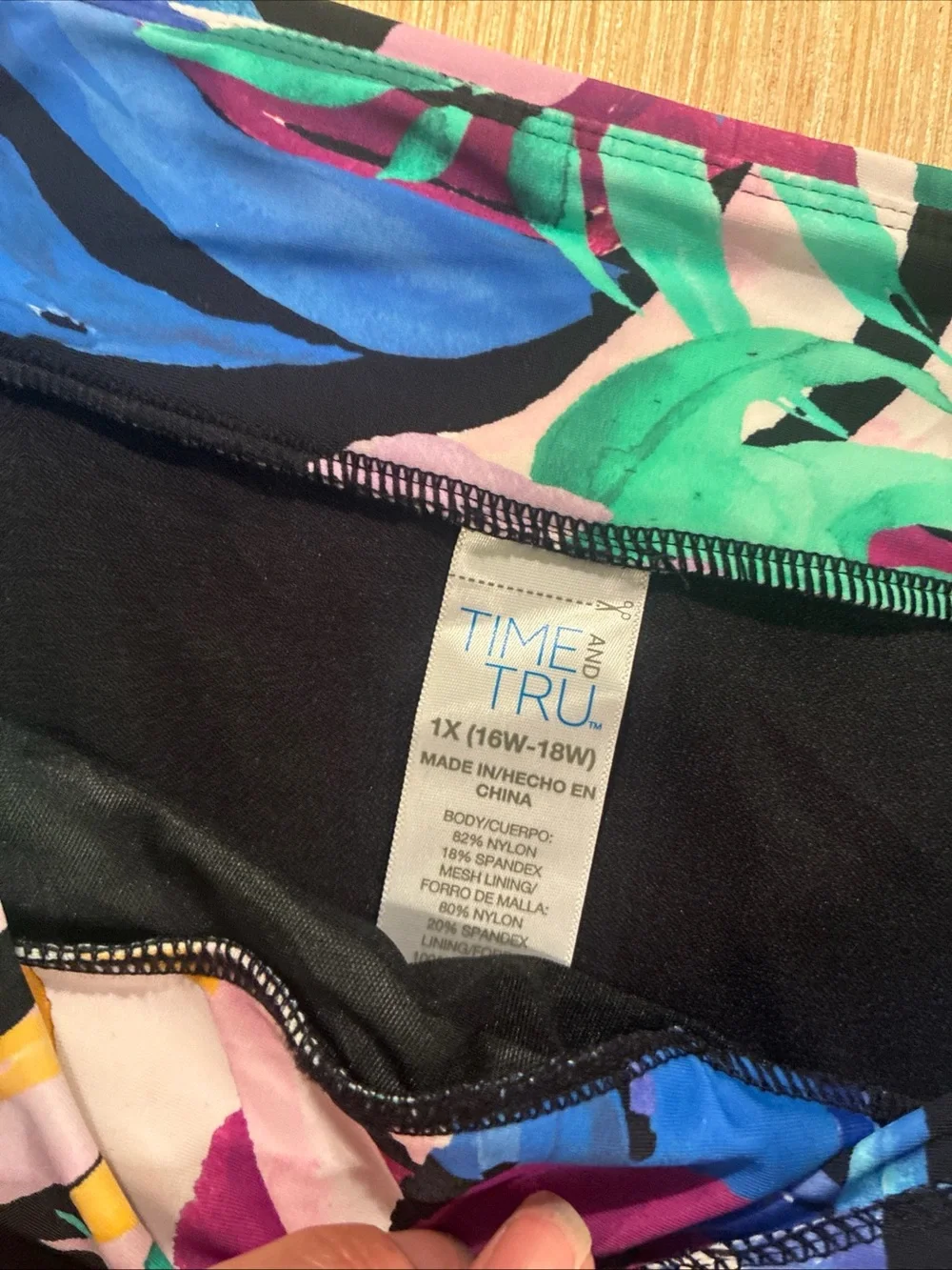 Women’s Tropical Leaf Print Bikini Bottom - Multicolor NWT 1X